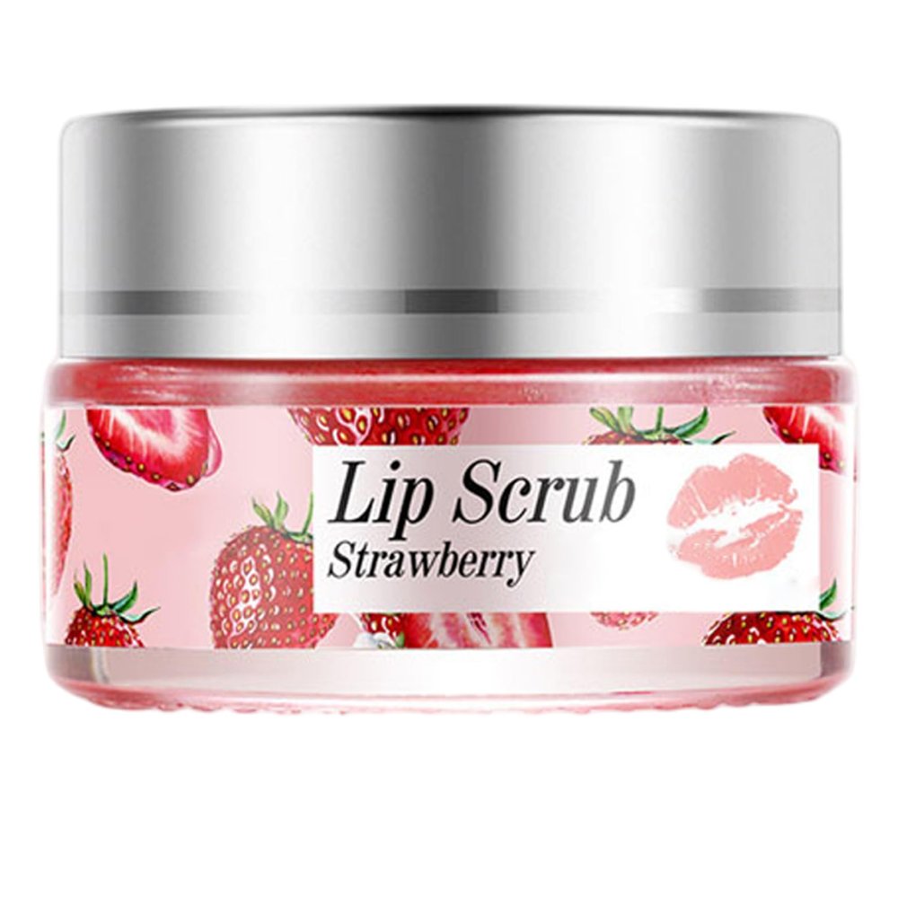 Strawberry Lip Scrub Exfoliator Overnight Moisturizer Sleeping Cream Lip Repair Balm