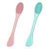 2 Pcs 2 in 1 Blackhead Removal Brushes Face Scrubber Face Cleaner Tool Double-Ended Exfoliating Massager Mask Brush Applicator Silicone Facial Pore Cleaning Brushes for Women Men(Pink, Green) view 1