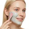 2 Pcs 2 in 1 Blackhead Removal Brushes Face Scrubber Face Cleaner Tool Double-Ended Exfoliating Massager Mask Brush Applicator Silicone Facial Pore Cleaning Brushes for Women Men(Pink, Green) view 2