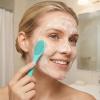 2 Pcs 2 in 1 Blackhead Removal Brushes Face Scrubber Face Cleaner Tool Double-Ended Exfoliating Massager Mask Brush Applicator Silicone Facial Pore Cleaning Brushes for Women Men(Pink, Green) view 3