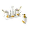 DUYHBAWRS Set Ceramic Tooth Cup Tooth Set Bathroom Supplies Decoration Bone China Bathroom Toilet Wash view 1