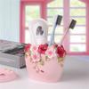 DUYHBAWRS Bathroom Set European Pastoral Wash Bathroom Mouthwash Cup Set Wedding Newlywed Housewarming Gift view 2