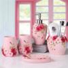 DUYHBAWRS Bathroom Set European Pastoral Wash Bathroom Mouthwash Cup Set Wedding Newlywed Housewarming Gift view 3
