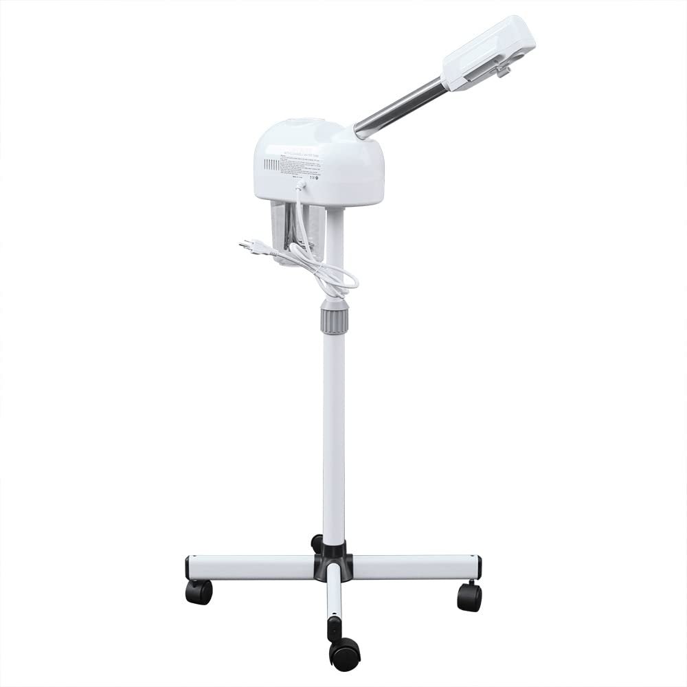 800W Professional Facial Steamer, Face Steamer with 360 Rotate Unit and Spray Head Adjustable Height Vaporizador Facial for Barber Stores Beauty Salons Spas Homes