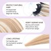Bella Hair Ombre Color #6/24 Remy Human Hair Crochet Hair for Women, 18 Inch 100g Miracle Knots Boho Silky Straight Crochet Braids, 100% Virgin Human Hair Straight Crochet Hair Extensions view 3