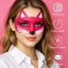 Janwana Pink Face Body Paint Stick Oil Based Cream Waterproof Non-Toxic Face Painting for Halloween Softball Baseball Football Event Eye Black Skull Clown Cosplay SFX Makeup Costume Party view 4