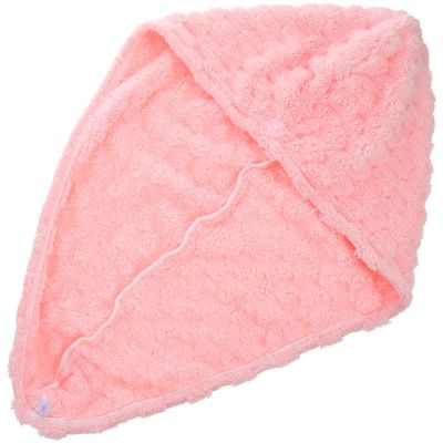 TIKODIDA Super Absorbent Hair Turban Towel Wrap for Women Thick Coral Fleece Hair Drying Cap Quick Dry Microfiber Head Wrap Pink
