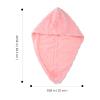 TIKODIDA Super Absorbent Hair Turban Towel Wrap for Women Thick Coral Fleece Hair Drying Cap Quick Dry Microfiber Head Wrap Pink view 2