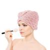 TIKODIDA Super Absorbent Hair Turban Towel Wrap for Women Thick Coral Fleece Hair Drying Cap Quick Dry Microfiber Head Wrap Pink view 4