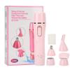 Miriam Song 4 in 1 Electric Hair Shaver Epilator Portable USB Rechargeable Eyebrow Nose Hair Trimmer Facial Body Groomer for Women Men Pink ABS Cosmetic Travel Size view 1