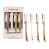 The Crme Shop 4pc Retractable Multi-Purpose Face & Brow Razors (Rose) view 1