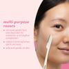 The Crme Shop 4pc Retractable Multi-Purpose Face & Brow Razors (Rose) view 2