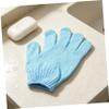 Baluue 4 Pairs Exfoliating Shower Gloves with Five Fingers Bath Gloves Deep Skin Scrubber for Men and Women for Body Cleaning and Dead Skin Removal view 4