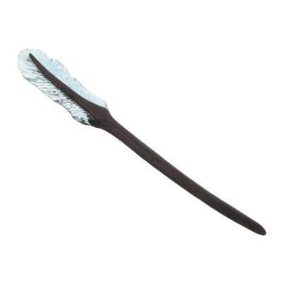 ibasenice Wooden Hair Sticks Feathered Hairpin Chinese Traditional Hair Chopsticks Handmade Accessories for Women Daily Commute Chignon Styling