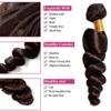 300g Chocolate Brown Loose Wave Bundles Human Hair #4 Loose Wave Bundles 22 24 26 Inch Unprocessed Virgin Brown Loose Wave Bundle Hair Extensions view 3