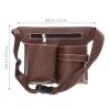 OSOLADY Hair Stylist Tool Bag Scissors Pouch Hair Cutting Waist Storage Organizer Classic Brown Salon Barber Shears Holder for Professional Use view 2