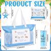 Sieral 4 Pcs Beach Gifts for Women Ocean Themed Gift Set Tote Bag Cosmetic Bag 20 oz Stainless Steel Tumbler Keychain Self Care Gifts Get Well Beach Gift Basket for Her Mom Sister Friend view 2