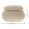 NOLITOY 2pcs Ceramic Cosmetics Powder Holders and Nail Manicure Pen Cups with Lids 20ml Large Storage Jars for Face Cream Balm and Travel Toiletries Containers view 2