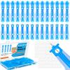 Xiuouix 60PCS Pimple Popper Kit with 72 Acne Patches, Disposable Blemish Tool for Whitehead, Blackhead, Pimple Clearing, Ultra-Fine 0.3mm Tip for Home/Travel Use (Blue) view 1