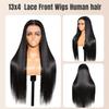 DULOVE Human Hair Wig 230% Density Pre Plucked 13x4 HD Lace Front 28 Inch view 3