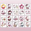 20pcs Cartoon Hello Cat Kitty Temporary Tattoos Birthday Themed Party Supplies Decoration Favors Cartoon Cute Waterproof Sticker for Home Activity Rewards (KT) view 4
