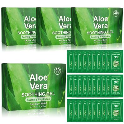 Jutqut 120 Pack Travel Size Aloe Vera Gel Bulk for Face, Hair, Skin & Body