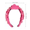 ARTIBETTER Knotted Wide Headband with Glass Rhinestones Valentines Day Hairband for Women Wide Top Knot Hair Accessory in Rose Red view 2
