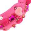 ARTIBETTER Knotted Wide Headband with Glass Rhinestones Valentines Day Hairband for Women Wide Top Knot Hair Accessory in Rose Red view 3