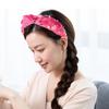 ARTIBETTER Knotted Wide Headband with Glass Rhinestones Valentines Day Hairband for Women Wide Top Knot Hair Accessory in Rose Red view 4
