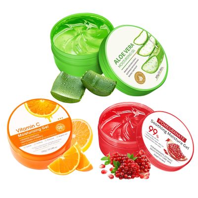 WENJLYJ 3PCS Organic Aloe Vera Gel,Aloe Vera Soothing Gel,Natural Moisturizing Lotion for Soothing Skin Care,Long Lasting Moisturizing body Lotion,After Sun Skin Care Cream for Face and Skin