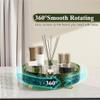 BIOMICE Display Box Makeup Organizer, 360 Rotating Perfume Skincare Lotion Spinning Cosmetics Storage Cosmetic Storage(Green) view 2
