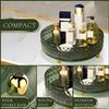BIOMICE Display Box Makeup Organizer, 360 Rotating Perfume Skincare Lotion Spinning Cosmetics Storage Cosmetic Storage(Green) view 3