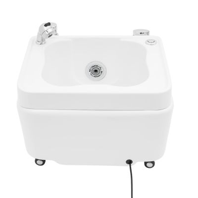 JINHZIXIU Foot Bath with Colorful Lamp & Wheels Electric Foot Spa Tub Acrylic Massage Foot Bath with Pulled Out Hand Shower, Hot & Cold Water Function for Hotel, Foot Bath Club