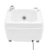 JINHZIXIU Foot Bath with Colorful Lamp & Wheels Electric Foot Spa Tub Acrylic Massage Foot Bath with Pulled Out Hand Shower, Hot & Cold Water Function for Hotel, Foot Bath Club view 1