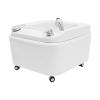 JINHZIXIU Foot Bath with Colorful Lamp & Wheels Electric Foot Spa Tub Acrylic Massage Foot Bath with Pulled Out Hand Shower, Hot & Cold Water Function for Hotel, Foot Bath Club view 4