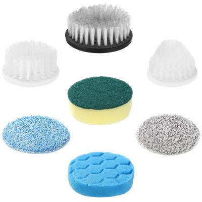 Sacolin 7 Pcs Spin Scrubber Heads for Electric Scrubbers, Replacement Brush Heads Kit, Bathroom Kitchen Car Cleaning