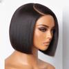 oulaer 180 Density Short Straight Bob Wig Side Part HD Invisible Lace Front Human Hair 13x4 Pre Plucked Cut Bob Wig Brazilian Hair Glueless Natural Hairline Wig 12Inch view 2