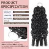 Burmese Curly Crochet Human Hair for Black Women 22 Inch Pre Separated Invisible Feather Crochet Human Hair Extensions 40 Strands 50g Black view 2