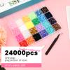 24000Pcs Bedazzling Kit, 24 Colors Resin Jelly Rhinestones Gems Set for Bedazzling, 3mm Multi Color Flatback Rhinestones with Tweezers and Pickup Pen for Crafting Nail Diamond Art Cloth Shoes view 3