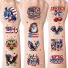 250 Anniversary 4th of July Temporary Tattoos, 8 Sheets Patriotic Fourth of July Tattoos Stickers, 250 Years American Birthday Party Favors Decorations for Independence Memorial Day Supplies Gifts view 1