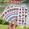 250 Anniversary 4th of July Temporary Tattoos, 8 Sheets Patriotic Fourth of July Tattoos Stickers, 250 Years American Birthday Party Favors Decorations for Independence Memorial Day Supplies Gifts view 3
