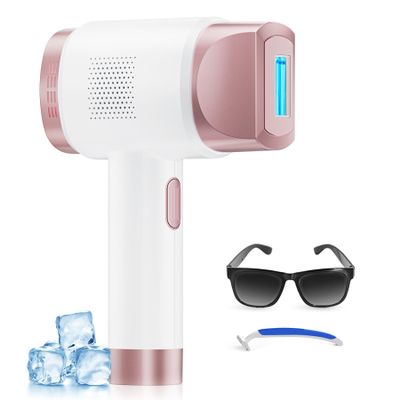 ZAIRUZ IPL Laser Hair Removal for Women and Men, Hair Removal with Ice-Cooling for Nearly Painless and Long-Lasting Result At-Home Permanent Hair Removal Device 999900 Flashes for Whole Body Use