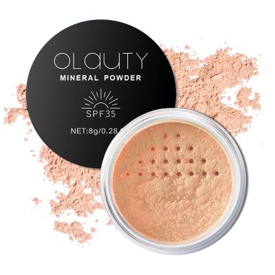 Mineral Powder Foundation, SPF 35 Sunscreen Face Powder,Foundation,Concealer & Oil Control Loose Setting Makeup, Natural Glow Base Medium Coverage, Matte and Lightweight (2#Medium)