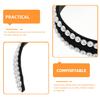 DIYEAH Double Row Pearl Velvet Hairband for Women, Soft Hair Styling Accessory, Headband for Face Washing and Party Wear view 3
