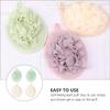 CATIEBYE 4pcs Bath Poufs Shower Balls Mesh Bath Scrubbers Soft Bubble Mesh Poufs for Daily Shower Use in Ivory and Dark Green view 3