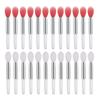 Abaodam 24pcs Portable Silicone Lipstick Brush and Lip Mask Applicator Set, Pink and Translucent Mini Lip Gloss Applicator Brushes for Womens Makeup Use view 1