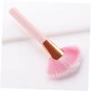 LABRIMP 2pcs Wooden Handle Nylon Bristle Fan Makeup Brush Set for Powder Highlighting Blush Application Professional Cosmetics Brushes for Women view 2
