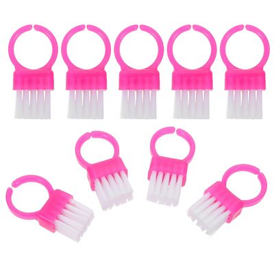 jojofuny 100pcs Pink Nail Cleaning Brushes Hard Bristle Scrubbing Nail Brush for Fingernail Manicure Cleaning Tools for Women and Men