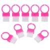 jojofuny 100pcs Pink Nail Cleaning Brushes Hard Bristle Scrubbing Nail Brush for Fingernail Manicure Cleaning Tools for Women and Men view 1