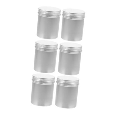 VICASKY 6pcs 80ml Aluminum Jars for Cream and Powder, Refillable Cosmetic Containers with Screw Thread Lids, Lightweight Aluminum Storage Boxes for Travel and Makeup Organization